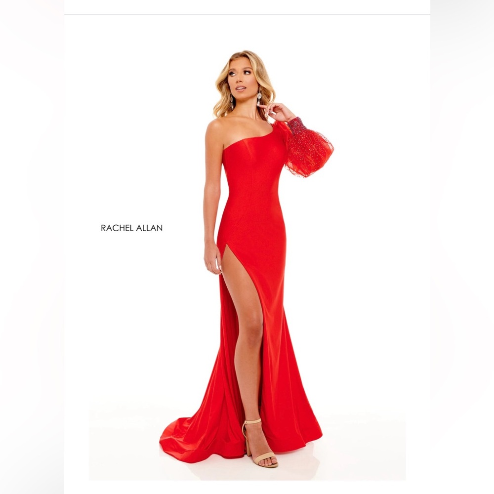 Rachel Allan Red Pageant Prom Dress